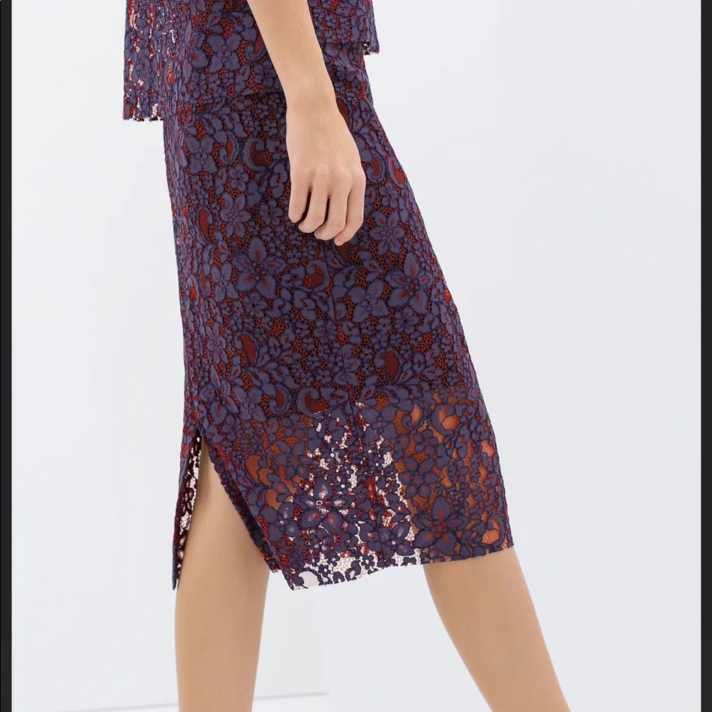 Zara Lace Skirt - Picture 2 of 9